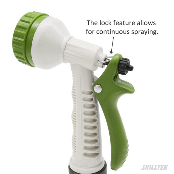 Compact hose nozzle with 50 mm head and 95 g weight. Lightweight, versatile, and perfect for use with the mini hose reel. ｜SKILLTEK